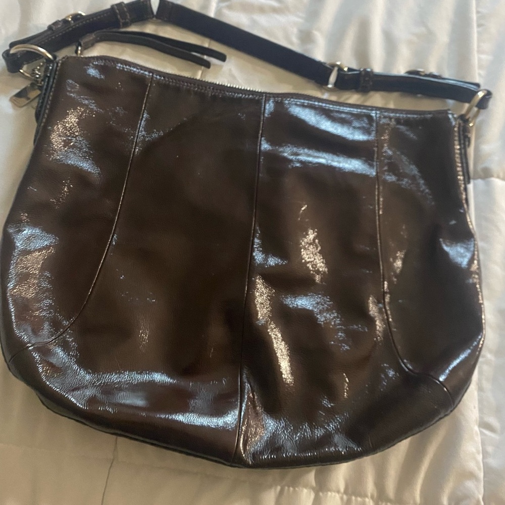 Coach Soho Dark Plum Vintage Leather Bag - Picture 9 of 15